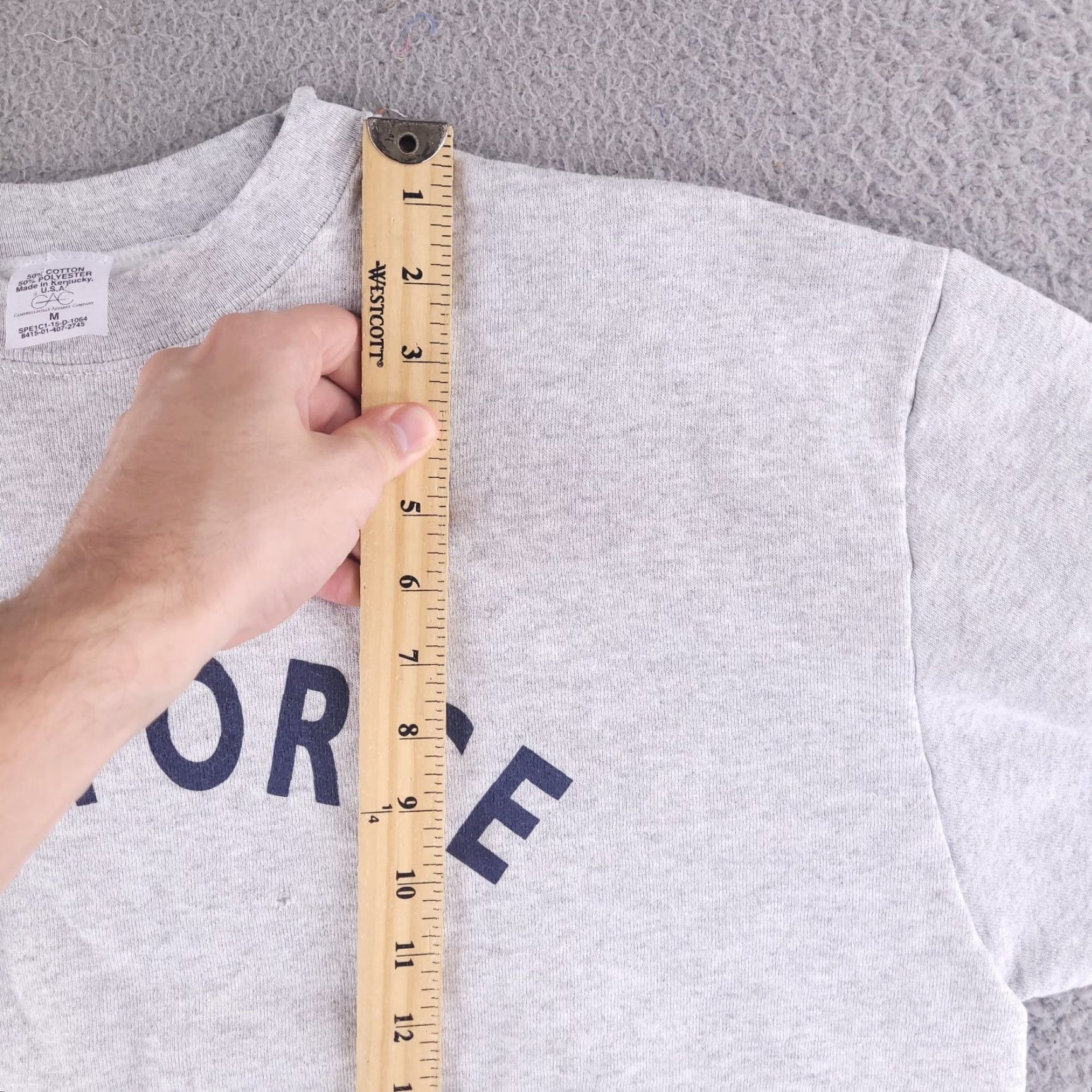 Vintage CAC Sweatshirt Mens Medium Gray Air Force Pullover Crewneck Size US M / EU 48-50 / 2 - 6 Thumbnail