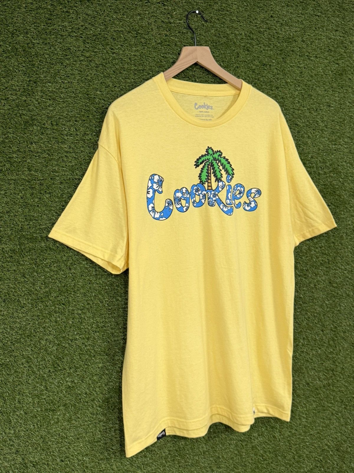 Cookies Cookies Weed Palm Tree Aloha Floral Logo Tee Yellow XL Size US XL / EU 56 / 4 - 2 Thumbnail