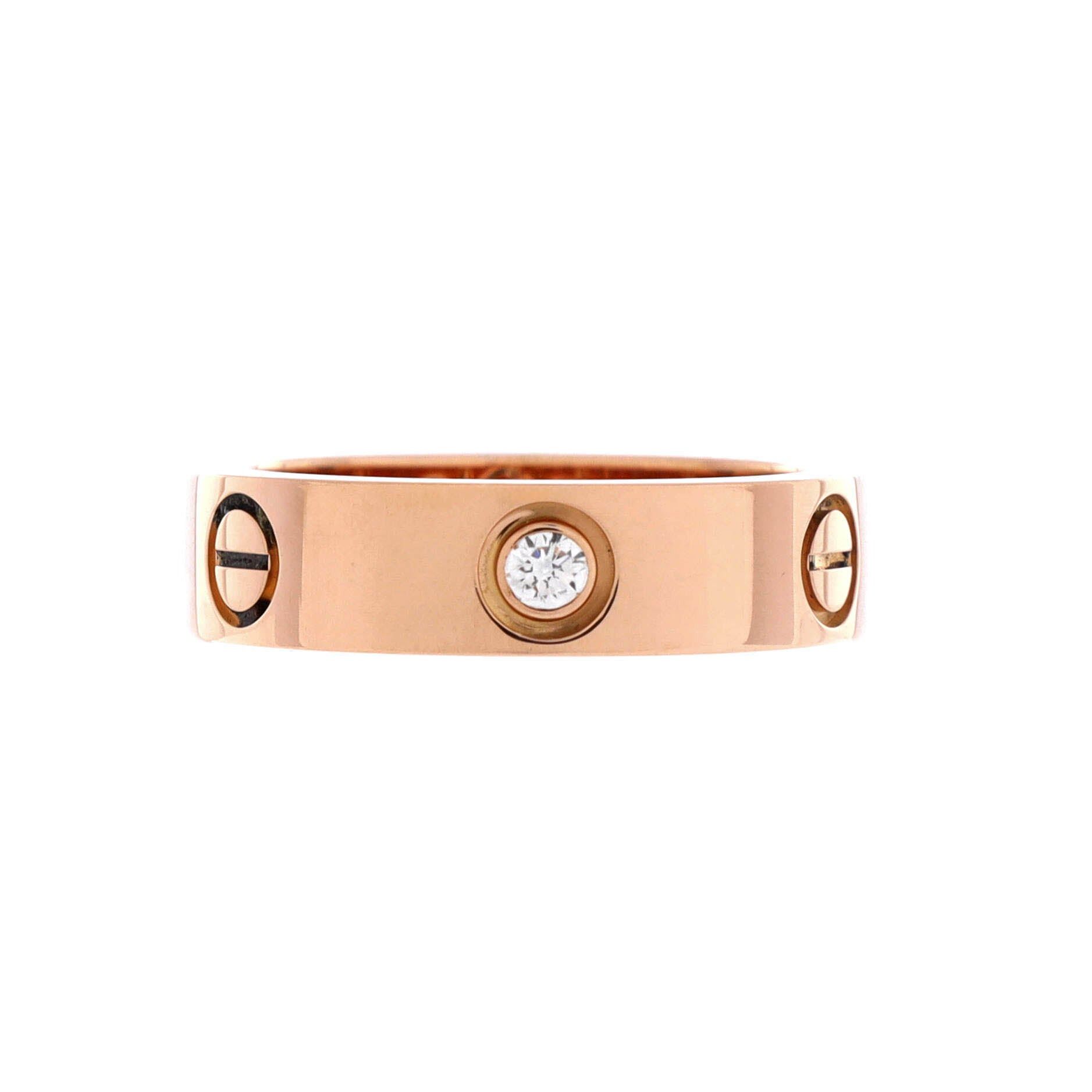 Cartier Love 3 Diamonds Band Ring Size ONE SIZE - 1 Thumbnail