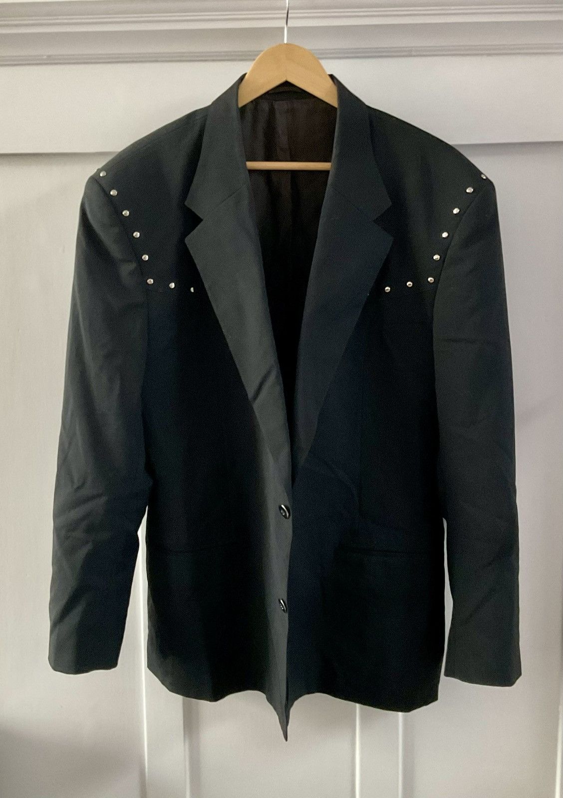 Claude Montana Vintage Claude Montana Mens Wool Studded Cowboy Blazer Size 50R - 7 Thumbnail