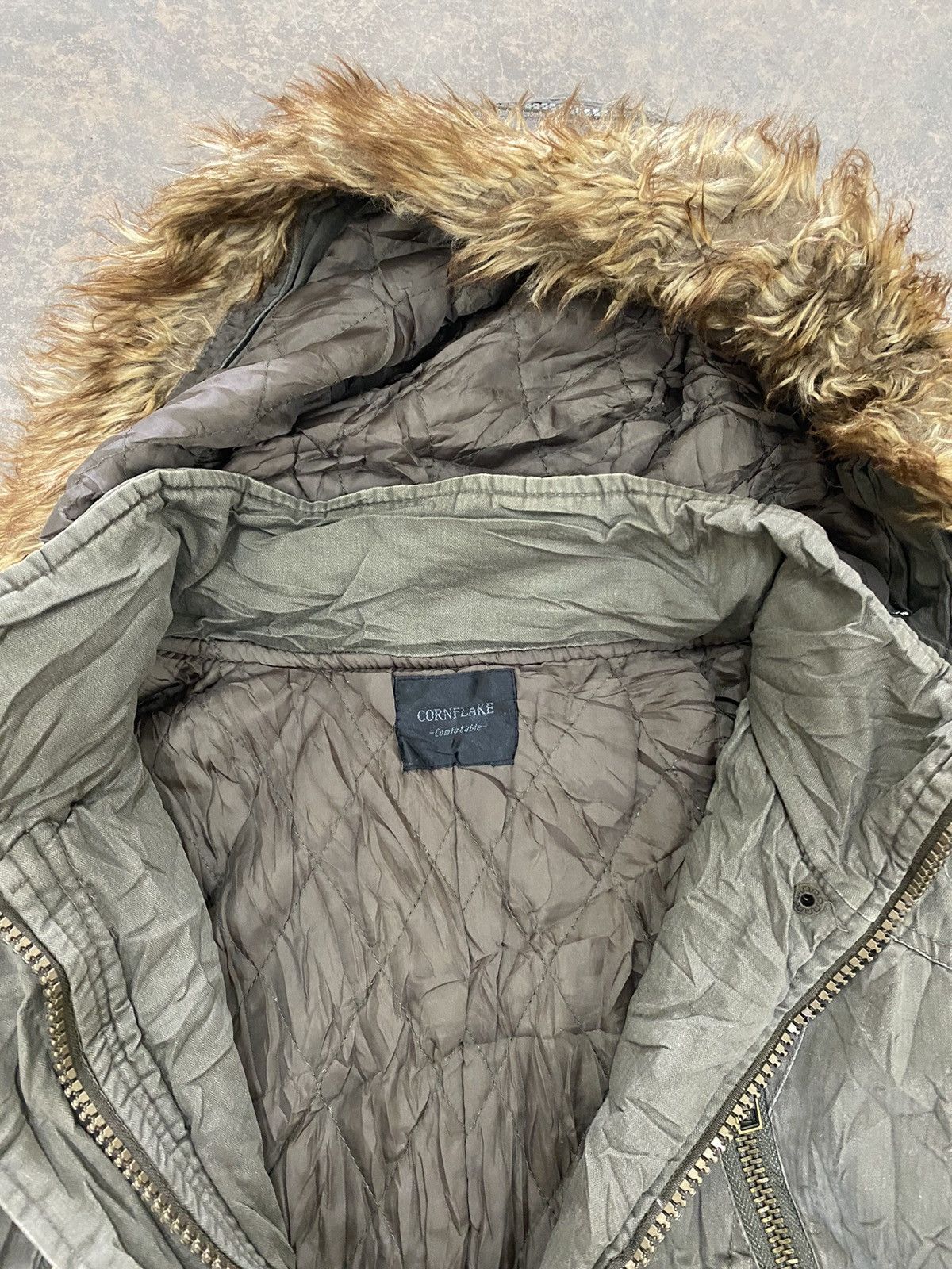 Hysteric Glamour VINTAGE CORNFLAKE MILITARY PARKA PUNK GRUNGE FUR HOODED LGB Size US M / EU 48-50 / 2 - 10 Thumbnail