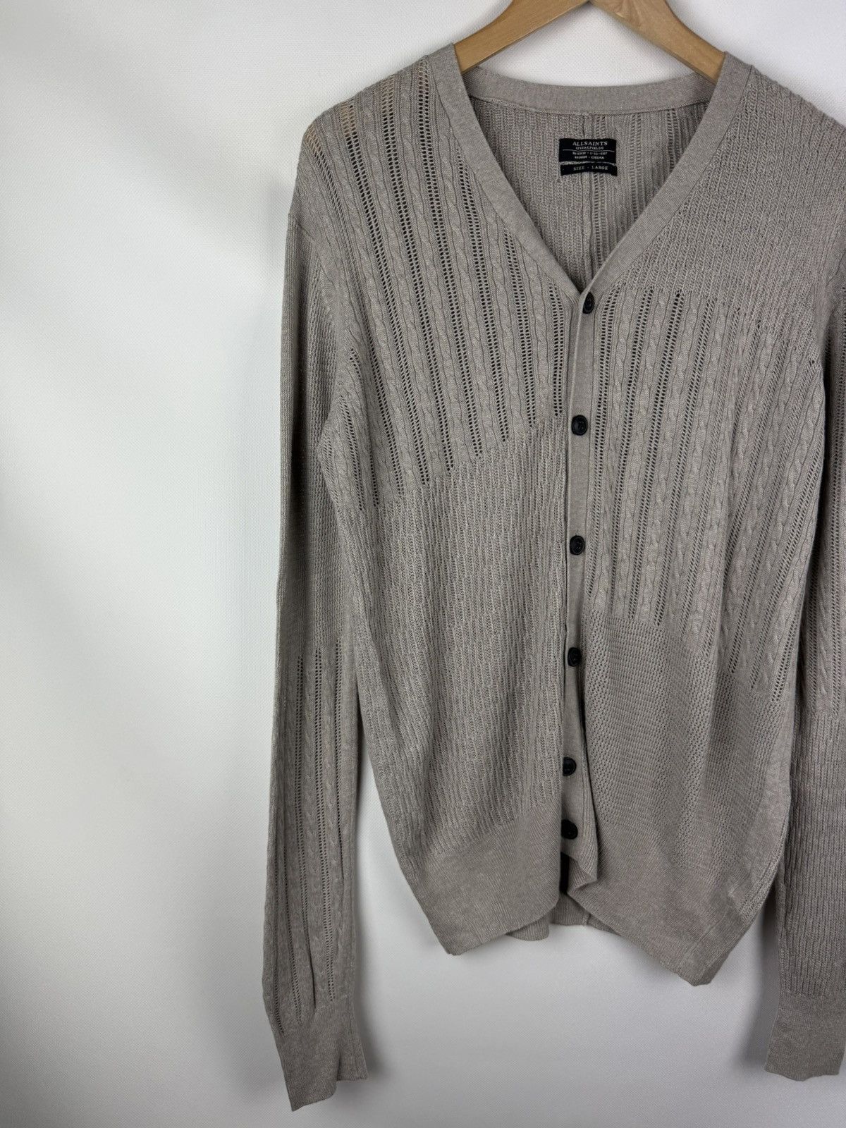 Allsaints × Japanese Brand Allsaints Men’s Knitted Yurik Cardigan Sweater Size L Size US L / EU 52-54 / 3 - 2 Thumbnail