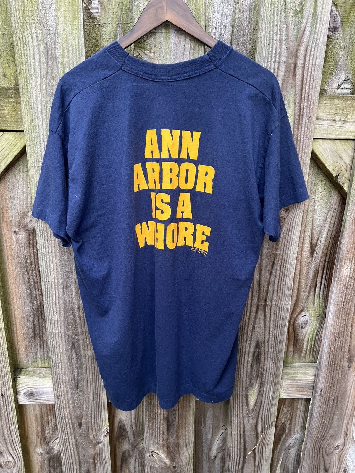 Vintage Vintage Michigan 'Ann Arbour Is A Whore' Tee Size US XL / EU 56 / 4 - 1 Thumbnail