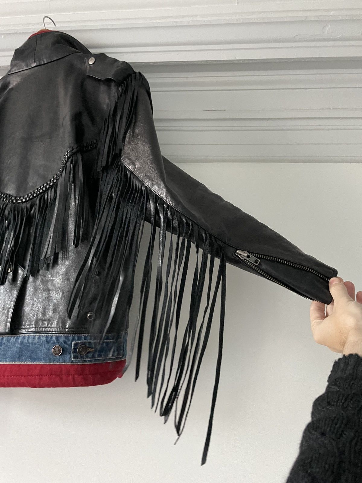 Balenciaga FW18 Layer Fringe Biker Jacket Size US M / EU 48-50 / 2 - 5 Thumbnail