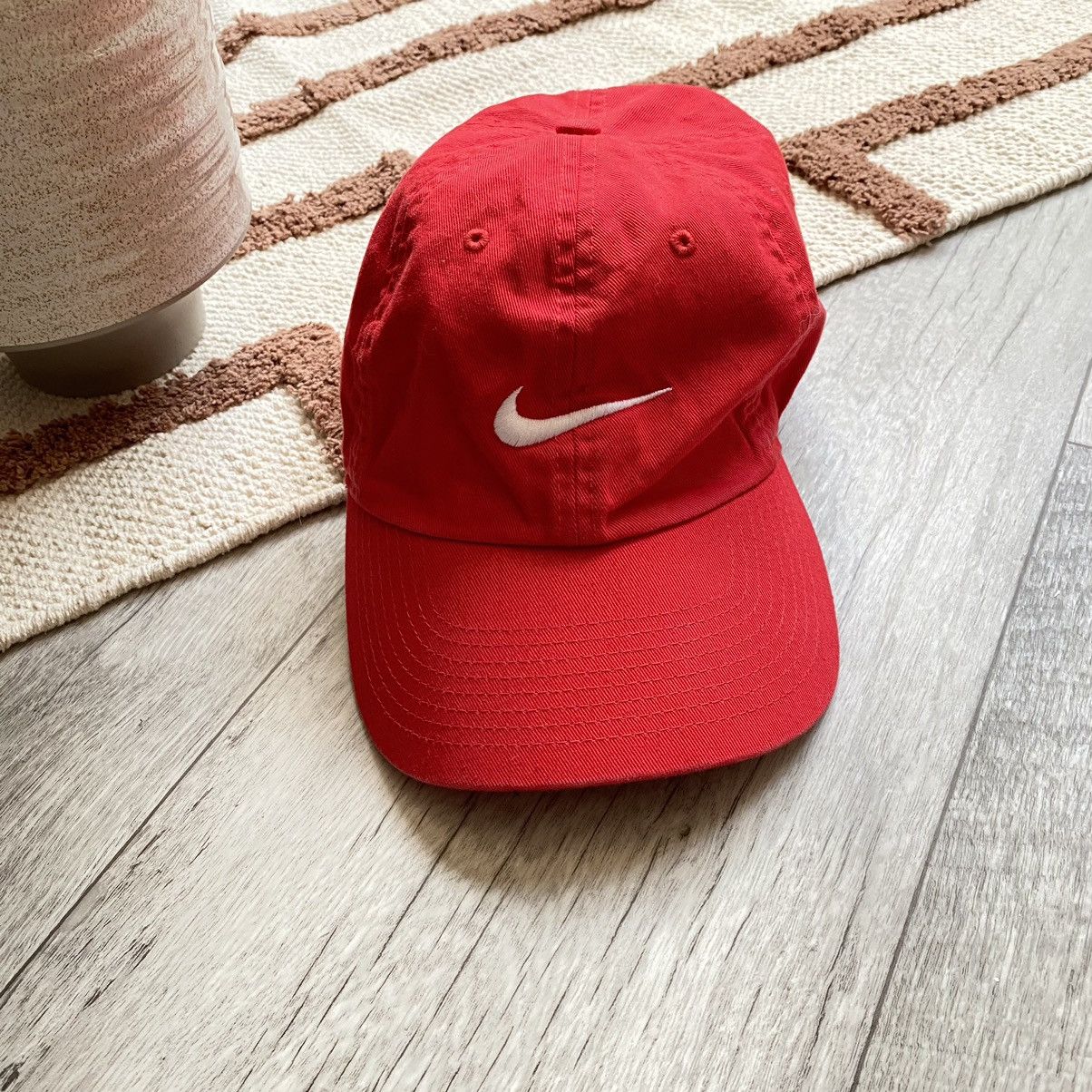 Nike NIKE Y2K EMBROIDERED SWOOSH RED CAP Size ONE SIZE - 2 Thumbnail