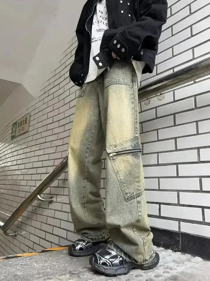 Japanese Brand Washed cargo pants jeans y2k Size US 34 / EU 50 - 4 Thumbnail