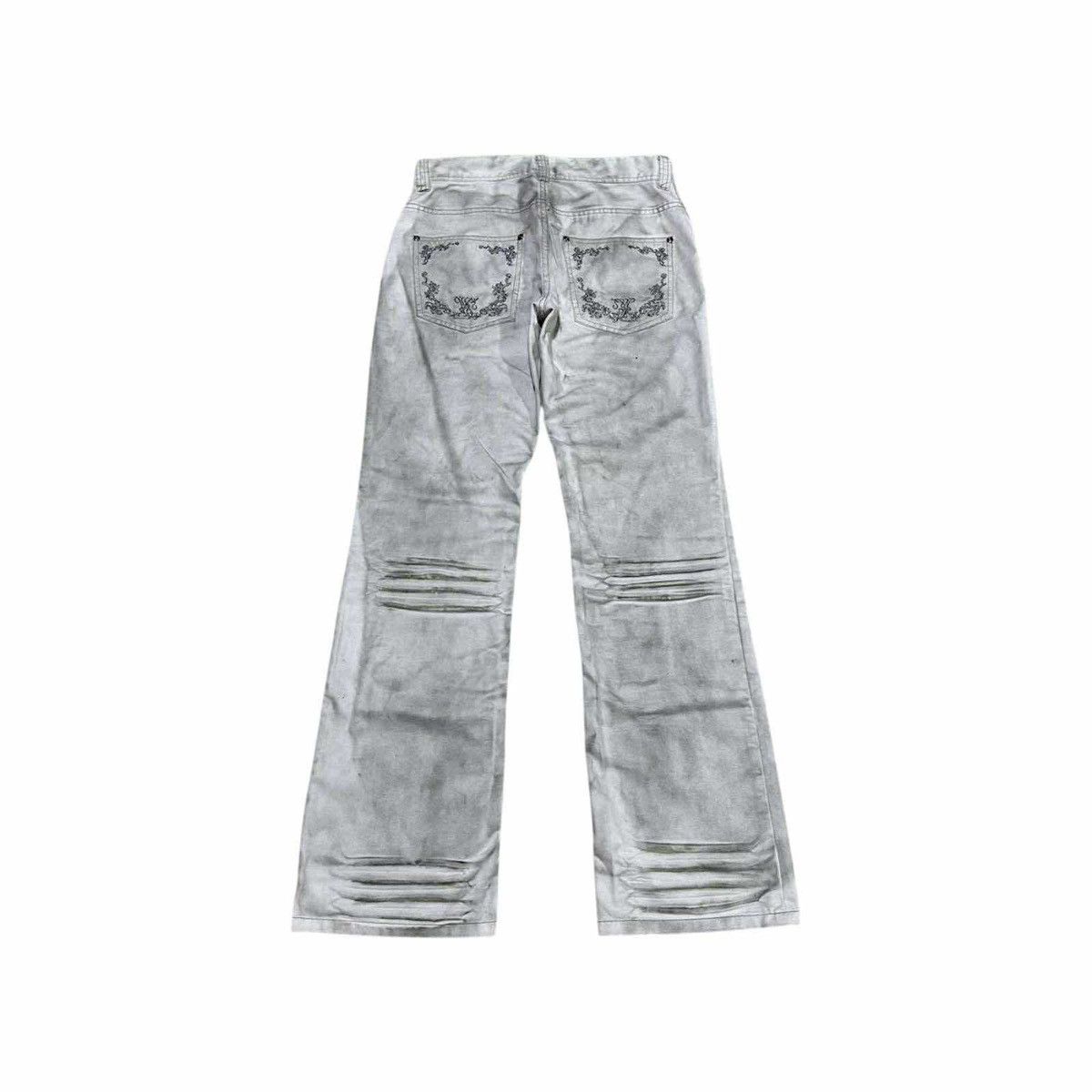 If Six Was Nine 🔥Y2K Archived Xfrm Whisker Acid Flared Denim Goth Punk Size US 30 / EU 46 - 9 Thumbnail