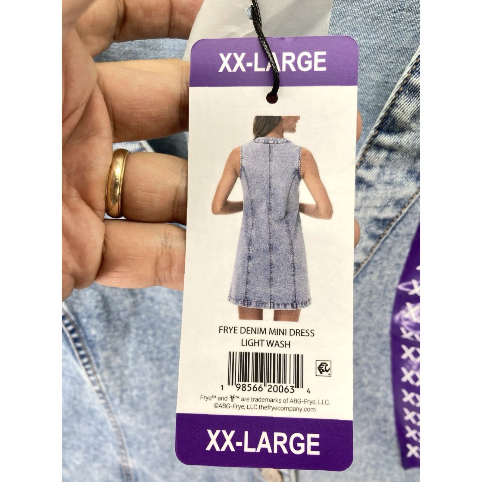 Frye Frye Denim Dress Women 2XL Blue Button Belt Light Wash Cotton Stretch NWT Dress A-Line Knee Length Womens 2XL Blue Button Belt Stretch NWT Size XXL / US 16-18 / IT 52-54 - 5 Thumbnail