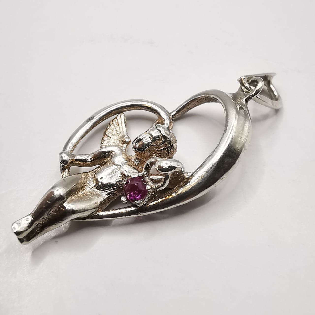 Sterling Silver Vintage Pendant "Little angel" made of 925 silver 4,60g Size ONE SIZE - 6 Thumbnail
