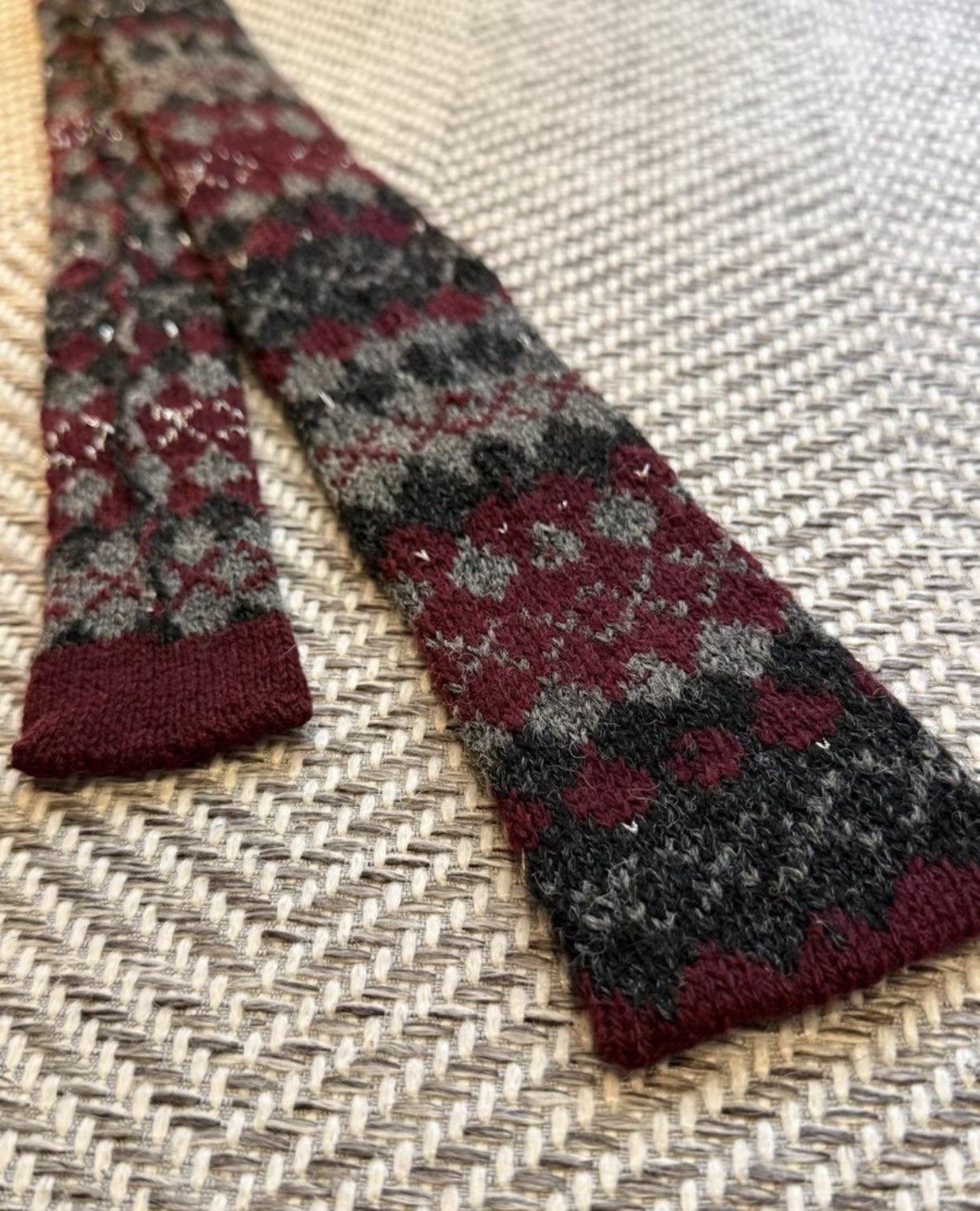 Comme des Garcons COMME des GARÇONS Marled Jacquard Knit Tie K24 Size ONE SIZE - 1 Thumbnail