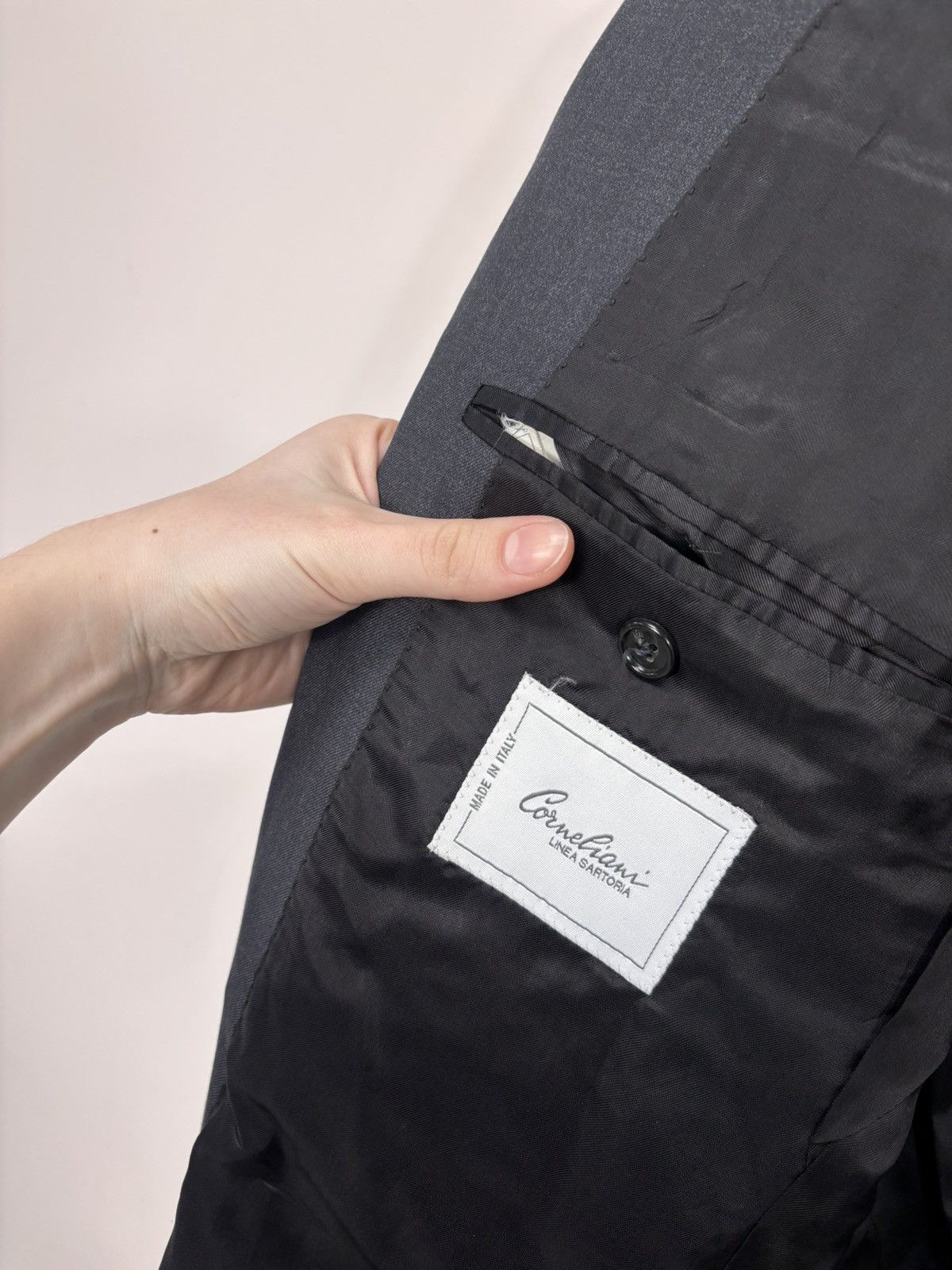 Corneliani Corneliani Linea Sartoria Men’s Grey Wool Blazer Jacket Size 48R - 16 Thumbnail