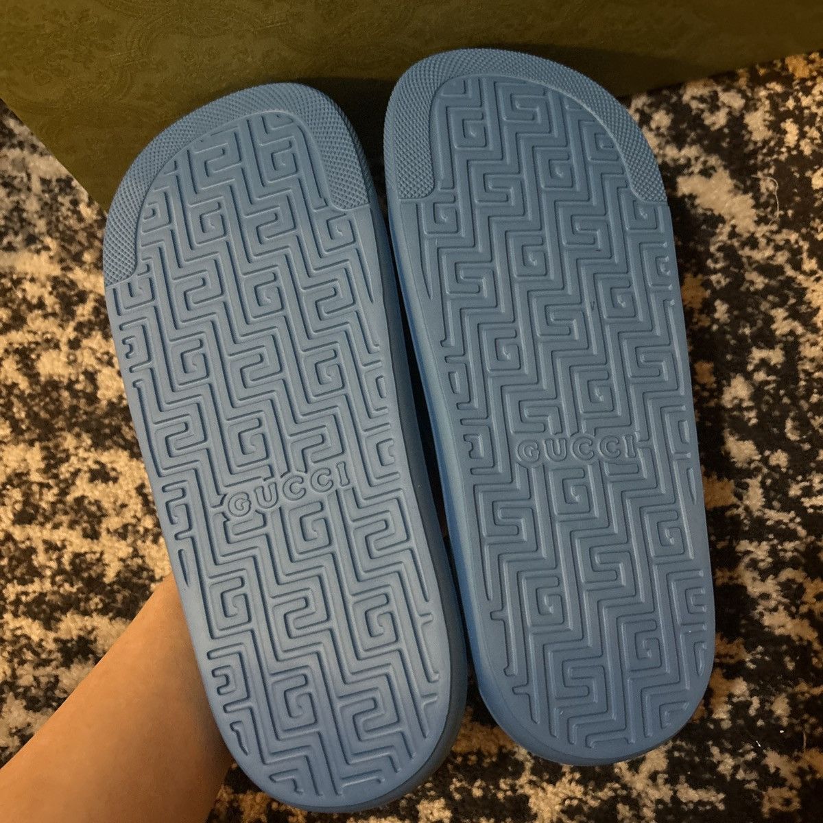 Gucci Gucci Men Interlocking G Slide Sandal Blue Size US 7 / EU 40 - 5 Thumbnail