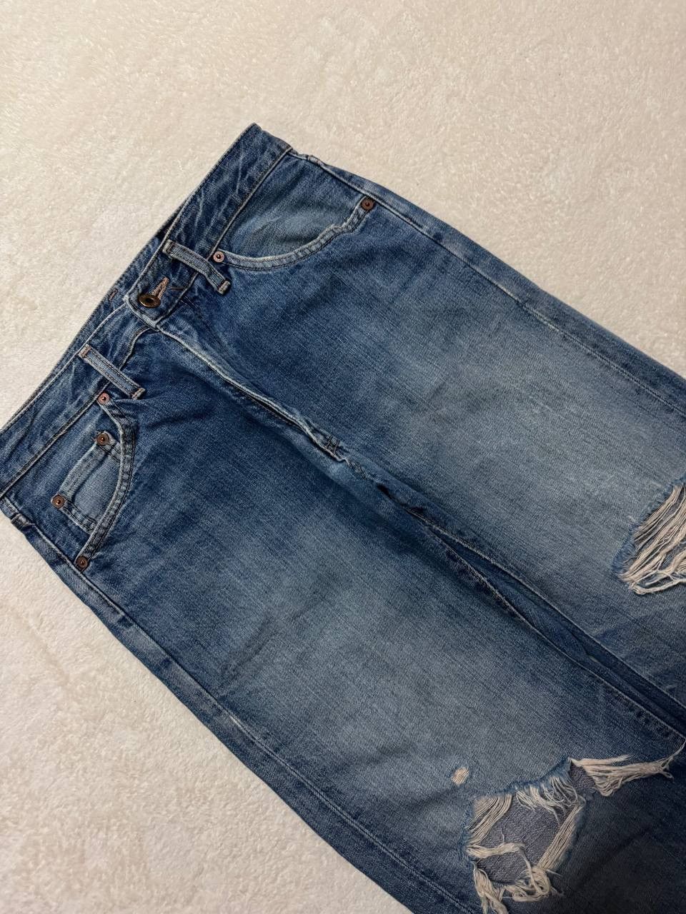 Vintage SICK 90s Big John Distressed Thrashed Faded Baggy Jeans Size US 29 - 6 Thumbnail