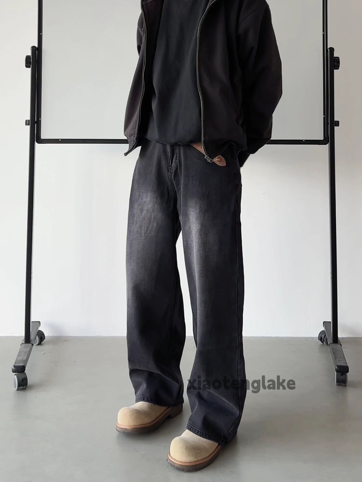 Jean × Vintage utility washed faded loose baggy yuppie cleanfit jeans Size US 30 / EU 46 - 2 Thumbnail