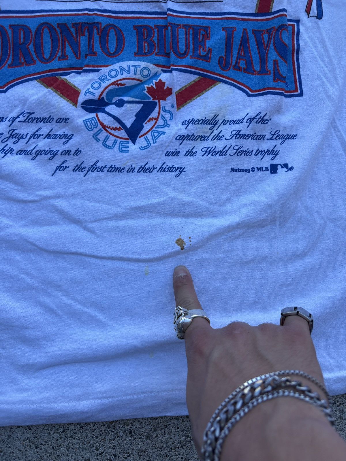 MLB 1992 Nutmeg MLB Toronto Blue Jays World Series Champs Sz XL Size US XL / EU 56 / 4 - 7 Thumbnail