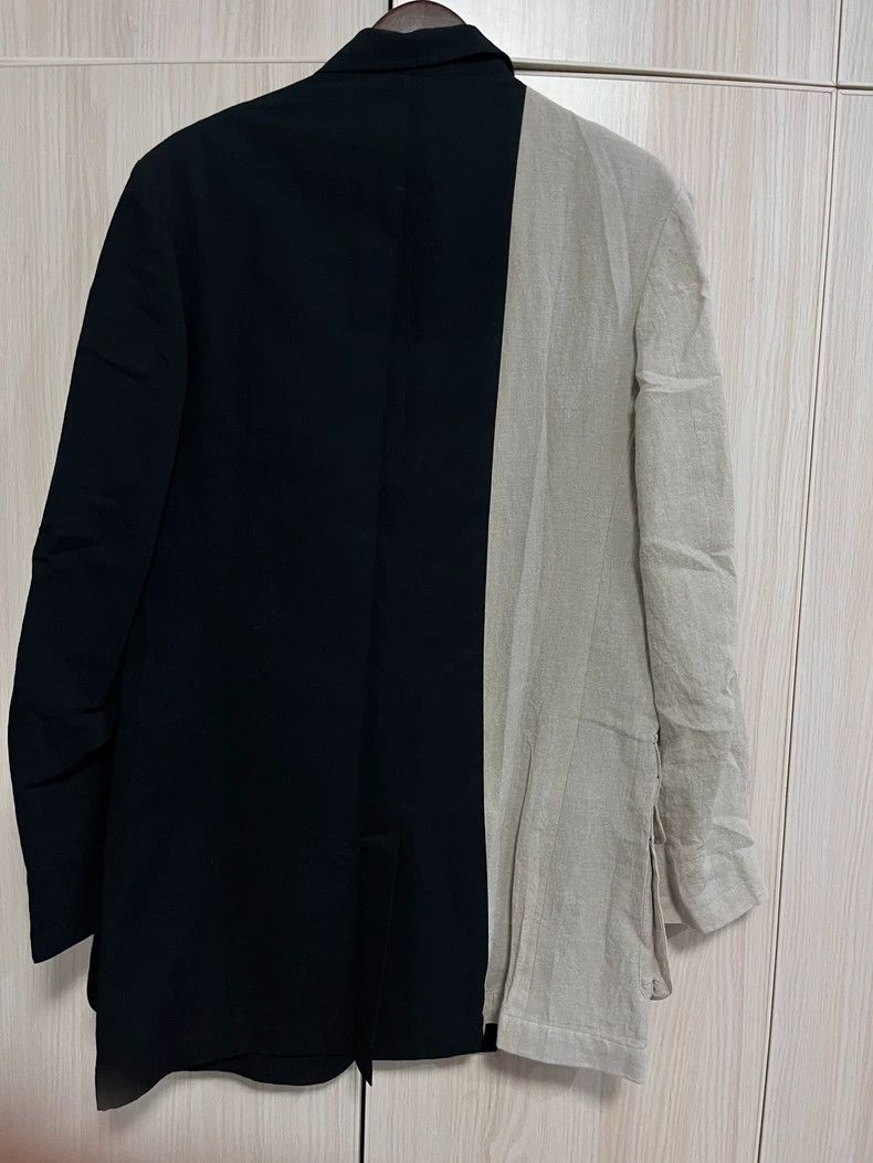Yohji Yamamoto Yohji Yamamoto 22ss black and white patchwork linen blazer Size US M / EU 48-50 / 2 - 3 Thumbnail