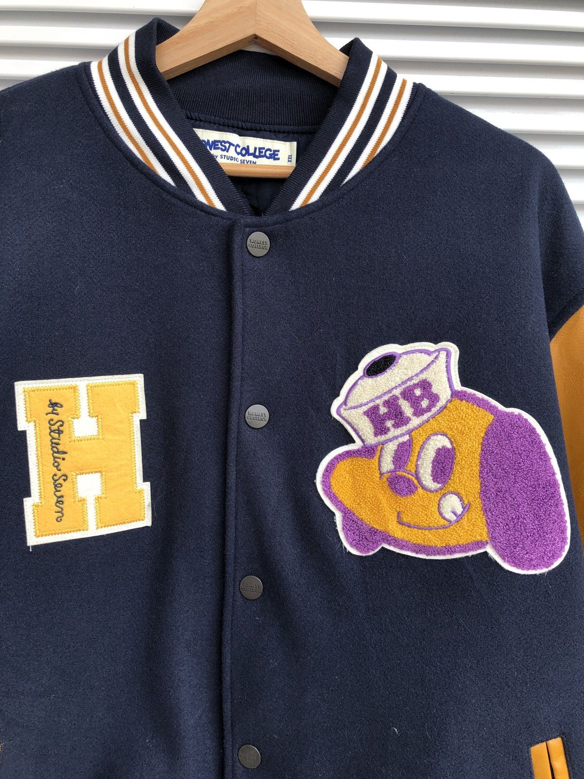 Japanese Brand Vintage Havest Collage Leather Varsity /Travis Flacko Scott Size US XXL / EU 58 / 5 - 3 Thumbnail