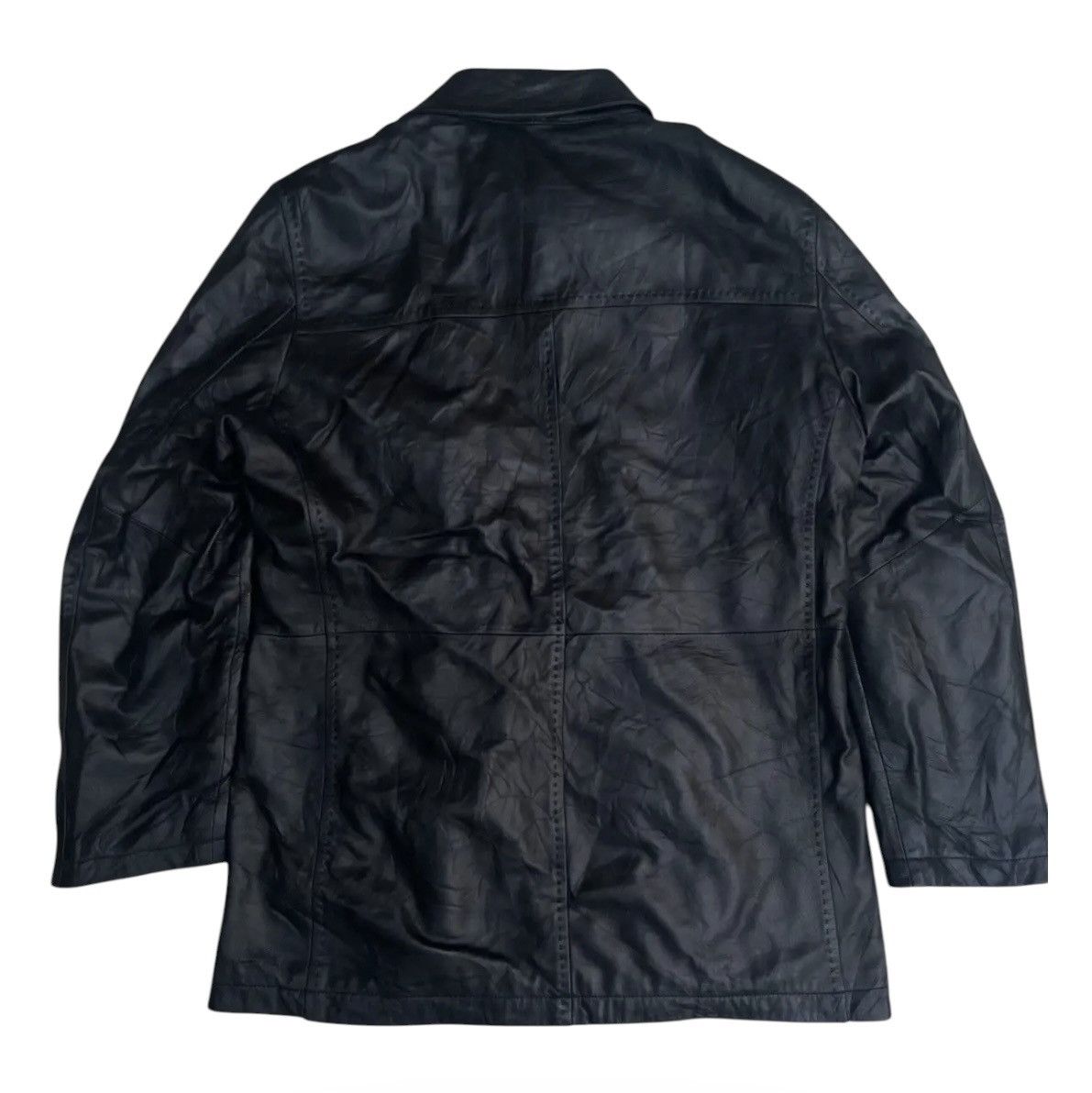 Balmain Archival BALMAIN PARIS Lambskin Leather Car Coat Jacket Size US L / EU 52-54 / 3 - 2 Thumbnail