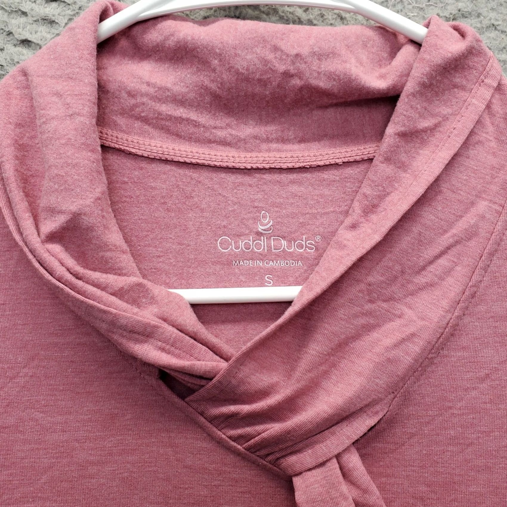 Vintage Cuddl Duds Tunic Top Womens Size S Pink Long Sleeve Mock Neck Slit Pullover Size S / US 4 / IT 40 - 5 Thumbnail