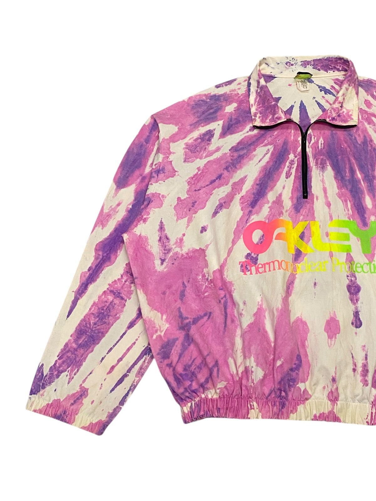Oakley Vintage Oakley Thermonuclear Protection Tie Dye Half Zip Size US XL / EU 56 / 4 - 6 Thumbnail