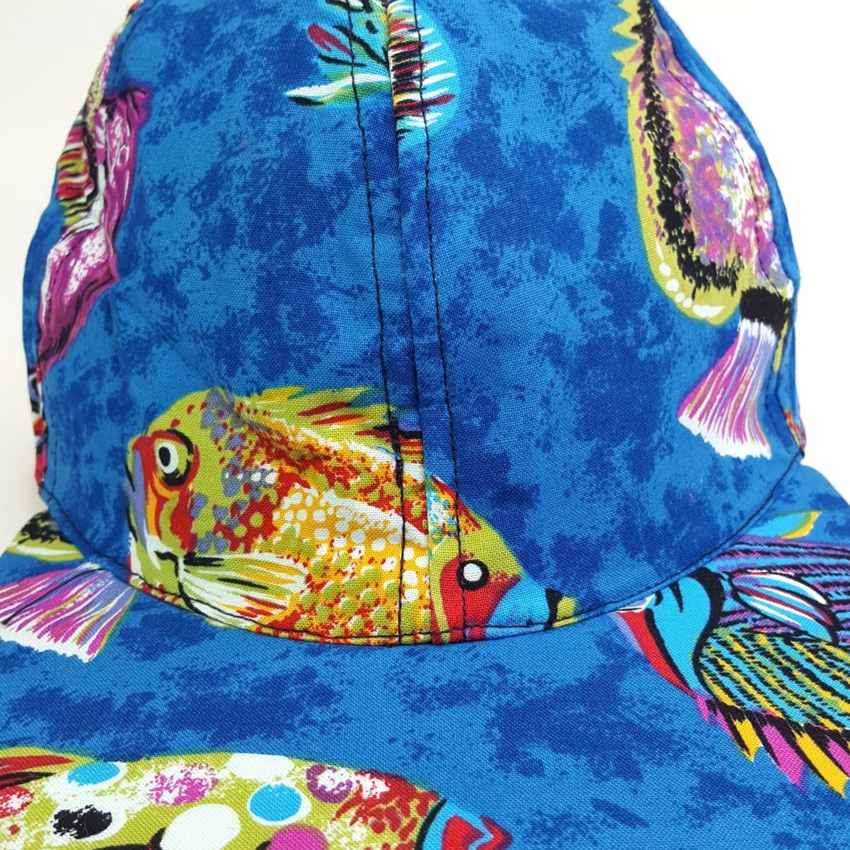 Vintage Vintage Infinity Chic USA Hat Baseball Cap Blue Tropical Fish Snapback Adjustable Mens New Retro 90s Ocean Aloha Beach Cap Size ONE SIZE - 4 Thumbnail