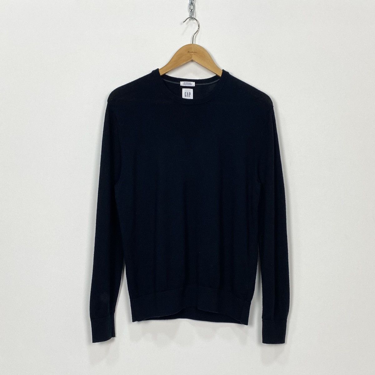Gap GAP Round Neck Jumper Pullover Men’s Size M Knit Black Wool Size US M / EU 48-50 / 2 - 1 Thumbnail
