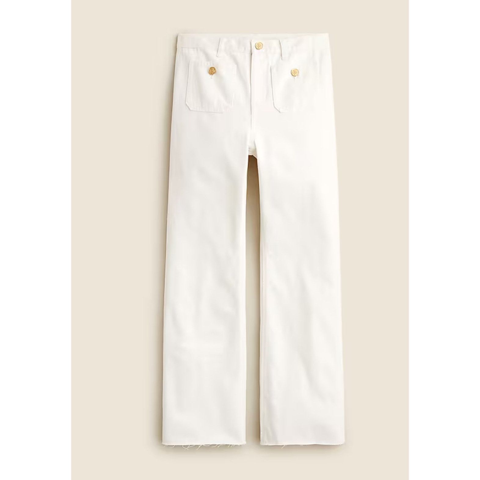 J.Crew NWT J.Crew Sailor Mid Rise Relaxed Demi Boot Jean White 28 Size 28" / US 6 / IT 42 - 2 Thumbnail