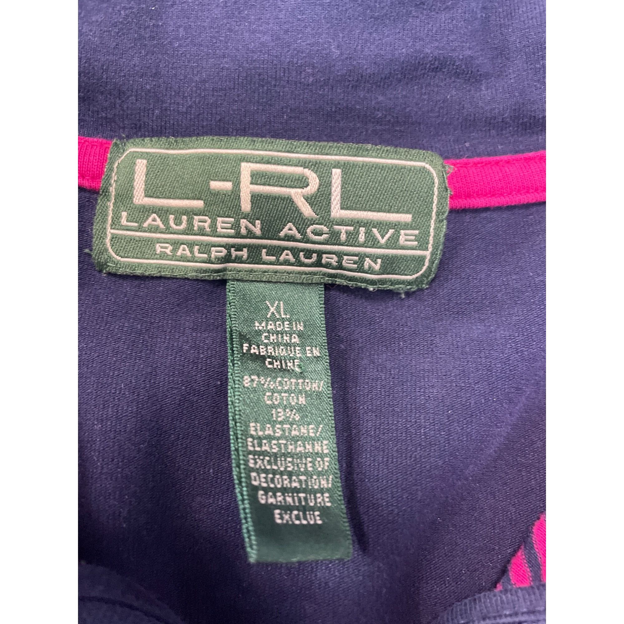 Lauren Ralph Lauren Lauren Ralph Lauren Active Womens Pink Blue Striped Full-zip Size XL / US 12-14 / IT 48-50 - 6 Thumbnail