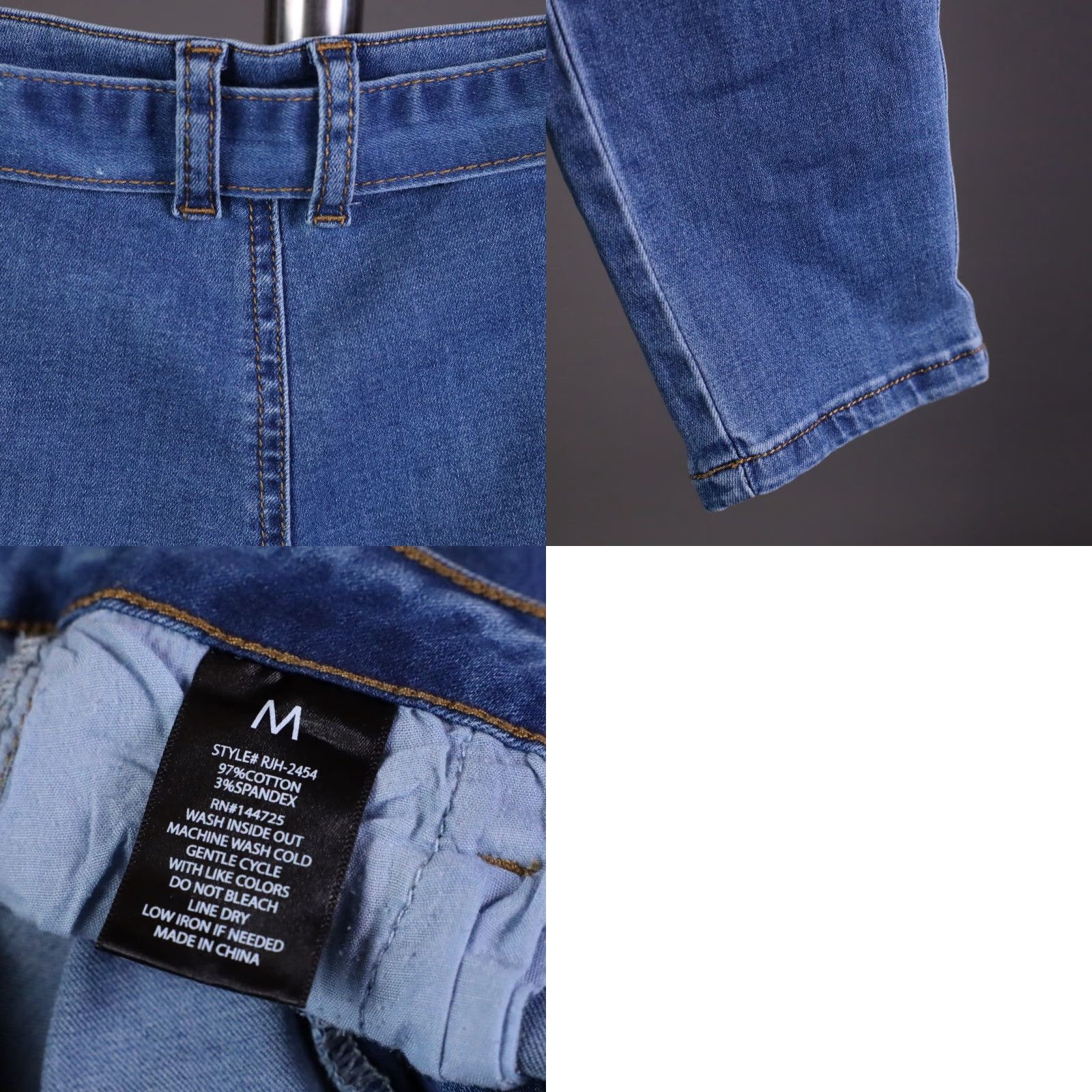 Vintage Twiin Sisters Jeans Cargo Skinny High Rise Belted 26in Waist Womens Medium Blue NWT Size 32" / US 10 / IT 46 - 9 Thumbnail