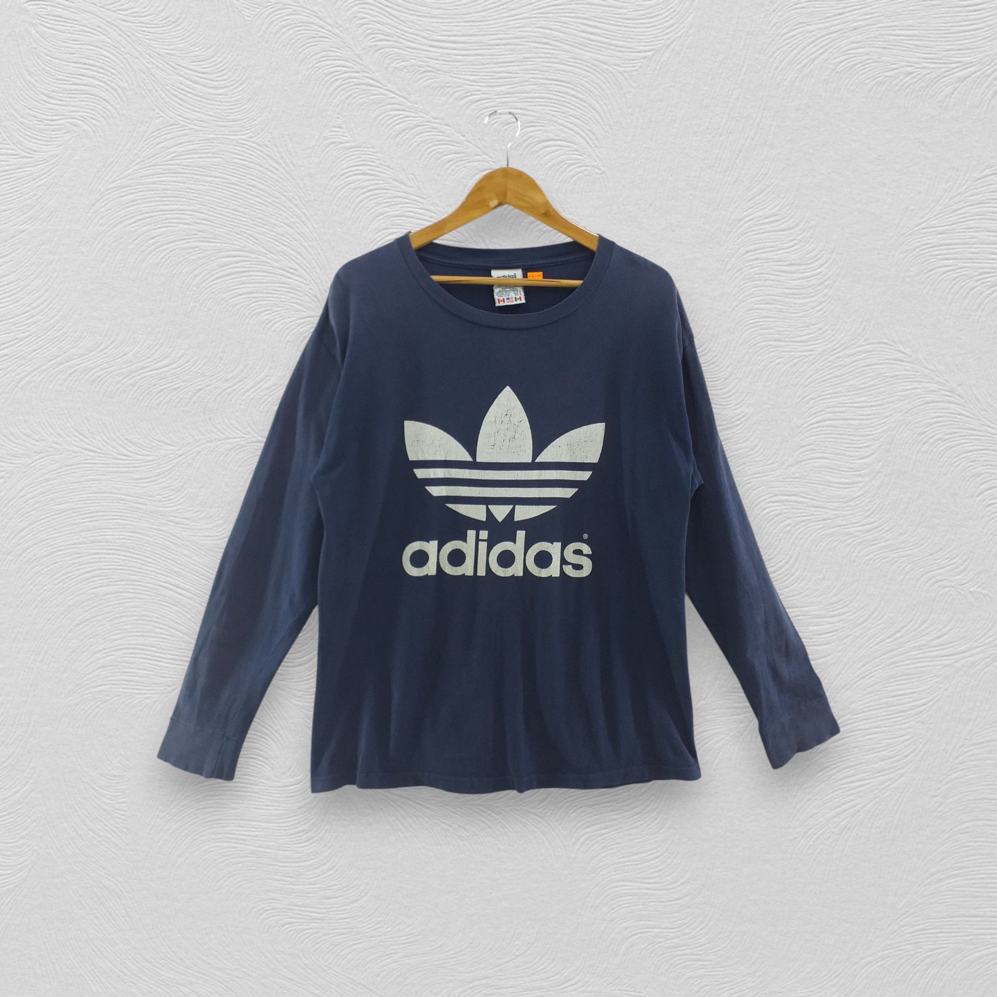 Adidas Vintage 90's Adidas Big Logo Mirror Print - F023 Size US L / EU 52-54 / 3 - 1 Thumbnail