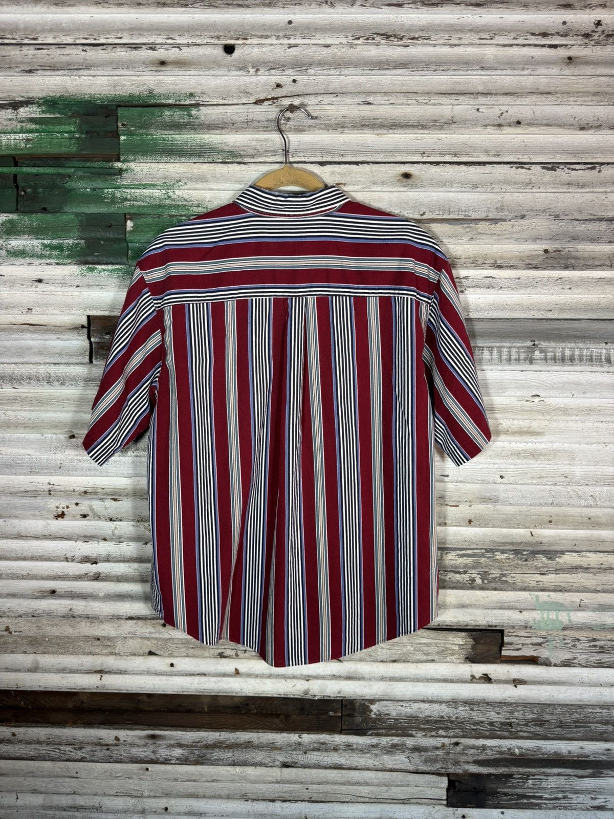 Vintage Vintage Striped Red Shirt Size US XL / EU 56 / 4 - 3 Thumbnail