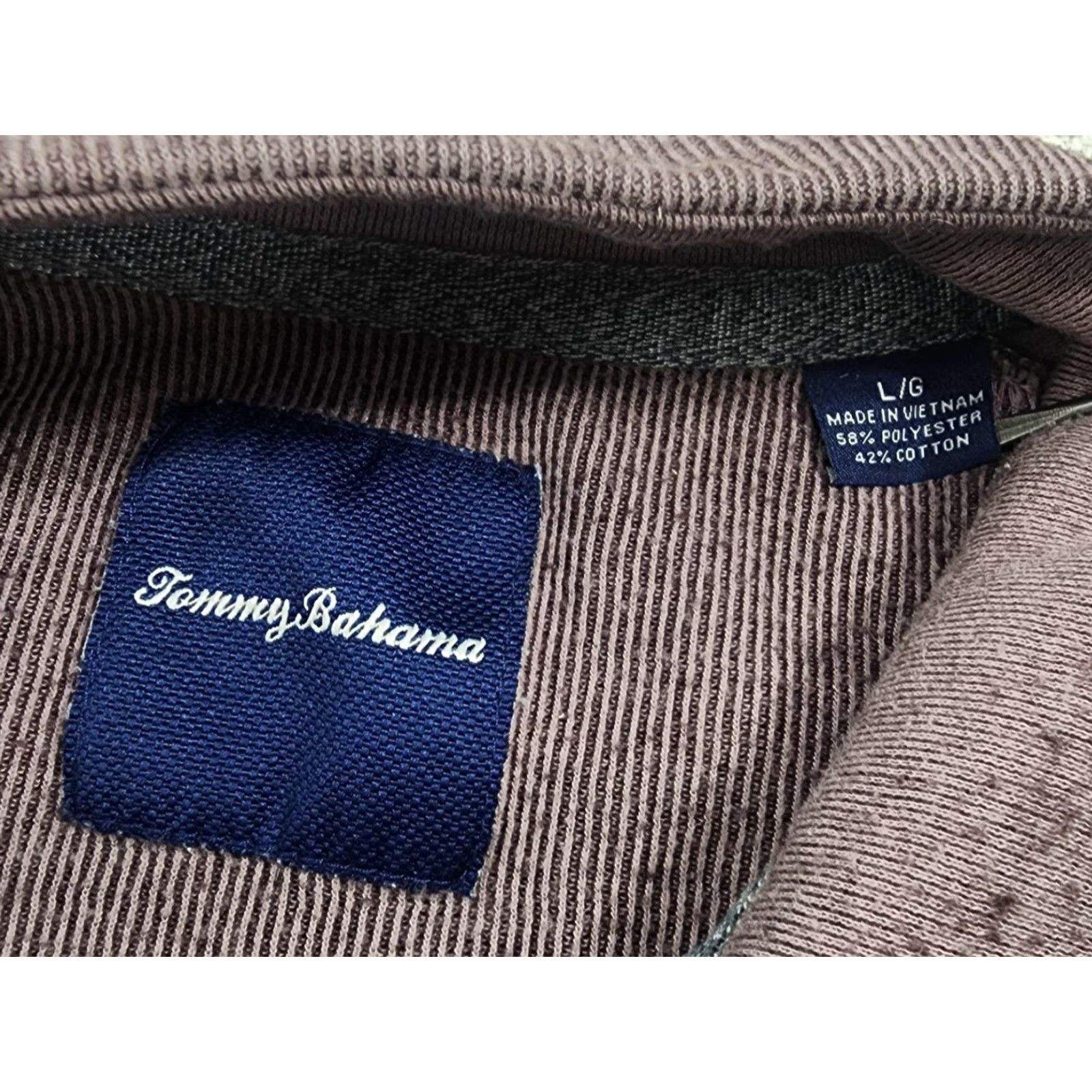 Tommy Bahama Tommy Bahama Pullover Mens Large Purple 1/4 Snap Mock Neck Sweater Casual Top Size US L / EU 52-54 / 3 - 5 Thumbnail
