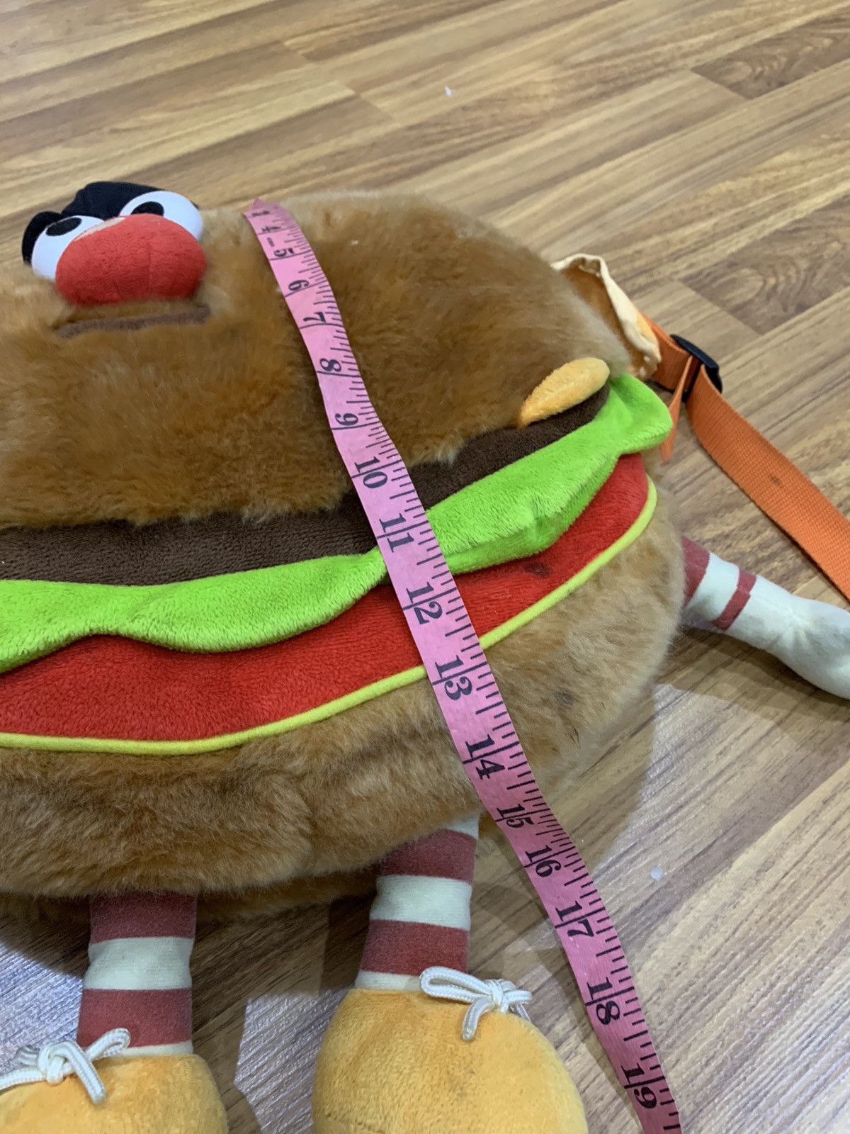 Japanese Brand × Vintage VINTAGE 1980s JAM HAMBURGER FLUFFY PLUSH BAGPACK Size ONE SIZE - 7 Thumbnail