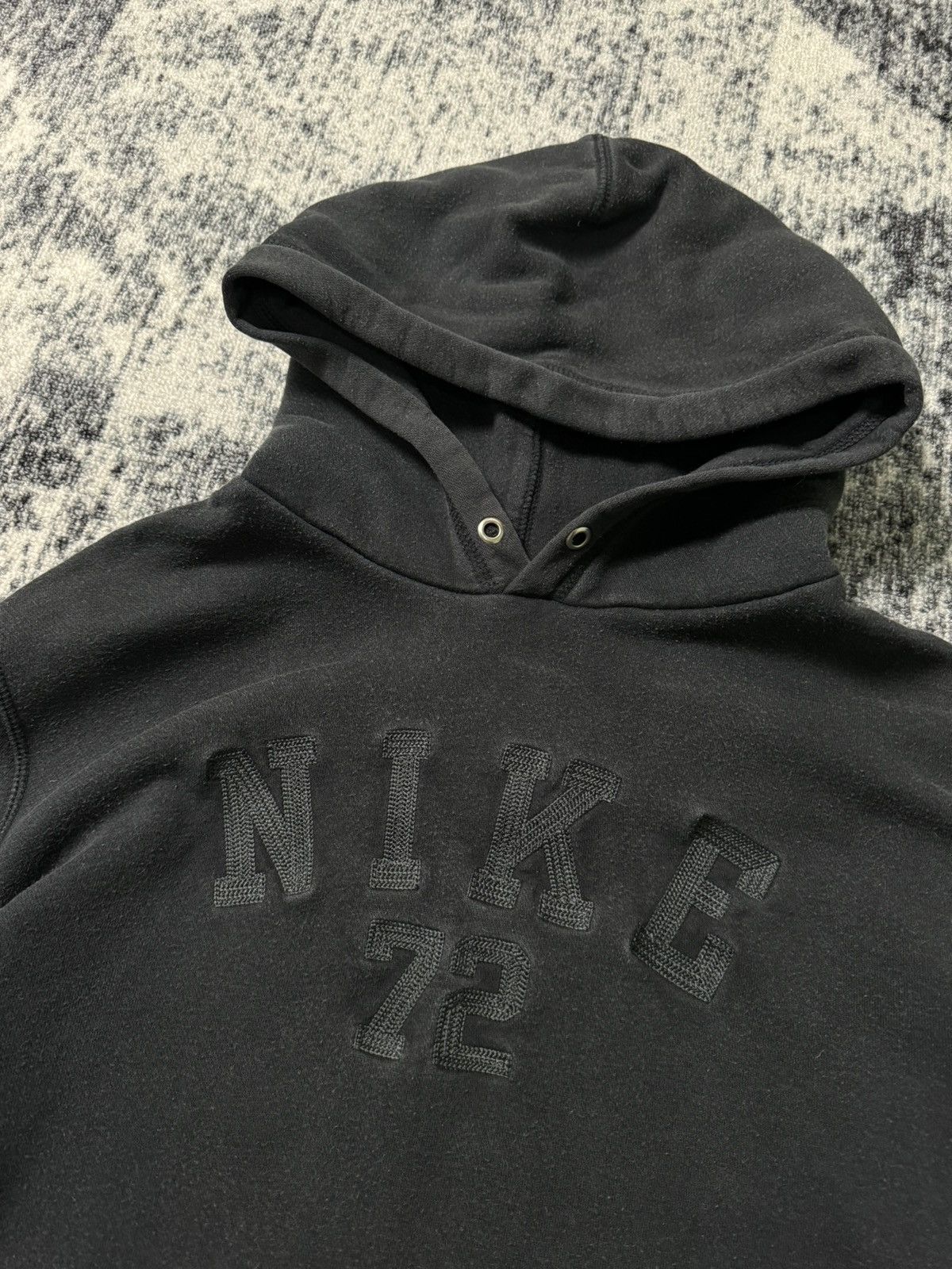 Nike × Vintage Vintage Nike Faded Black Hoodies Big Logo Y2K STYLE Size US M / EU 48-50 / 2 - 3 Thumbnail
