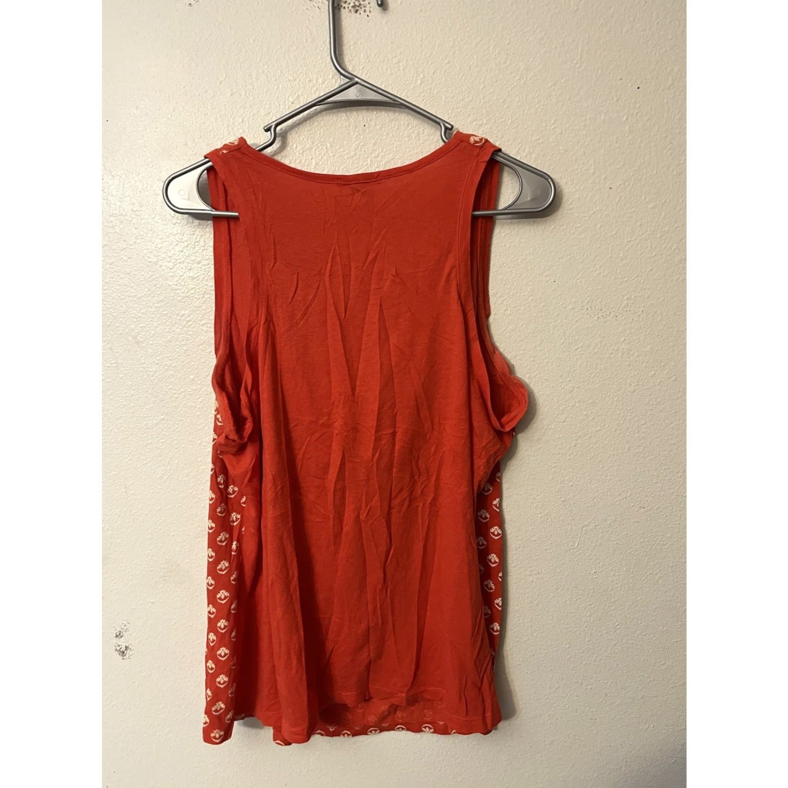 Gap Gap Tank Women Top XL Orange Sleeveless Crew Neck Tie-Front Geometric Bohemian Colorful Casual Cotton Blend Linen Blend Modal Size XL / US 12-14 / IT 48-50 - 3 Thumbnail