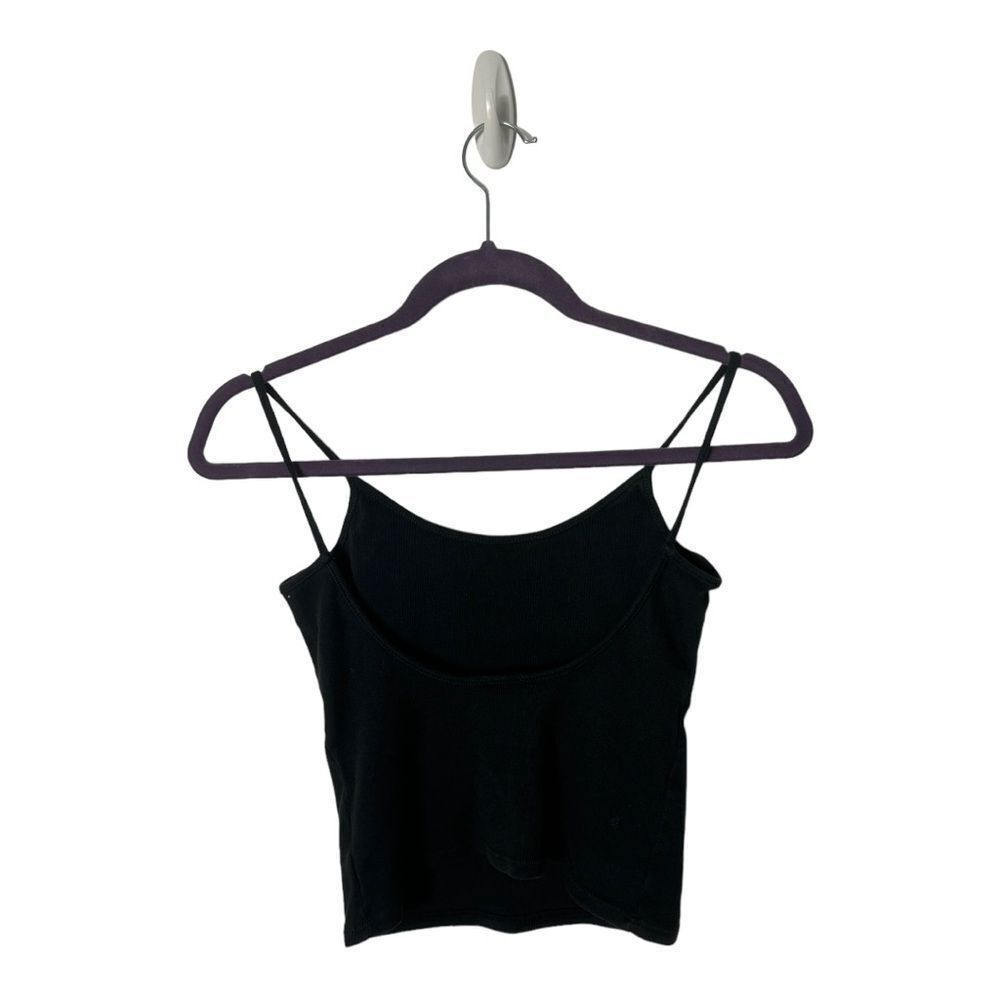 Pacsun John Galt Black Ribbed Crop Tank Top PacSun One Size Scoop B Size ONE SIZE - 3 Thumbnail