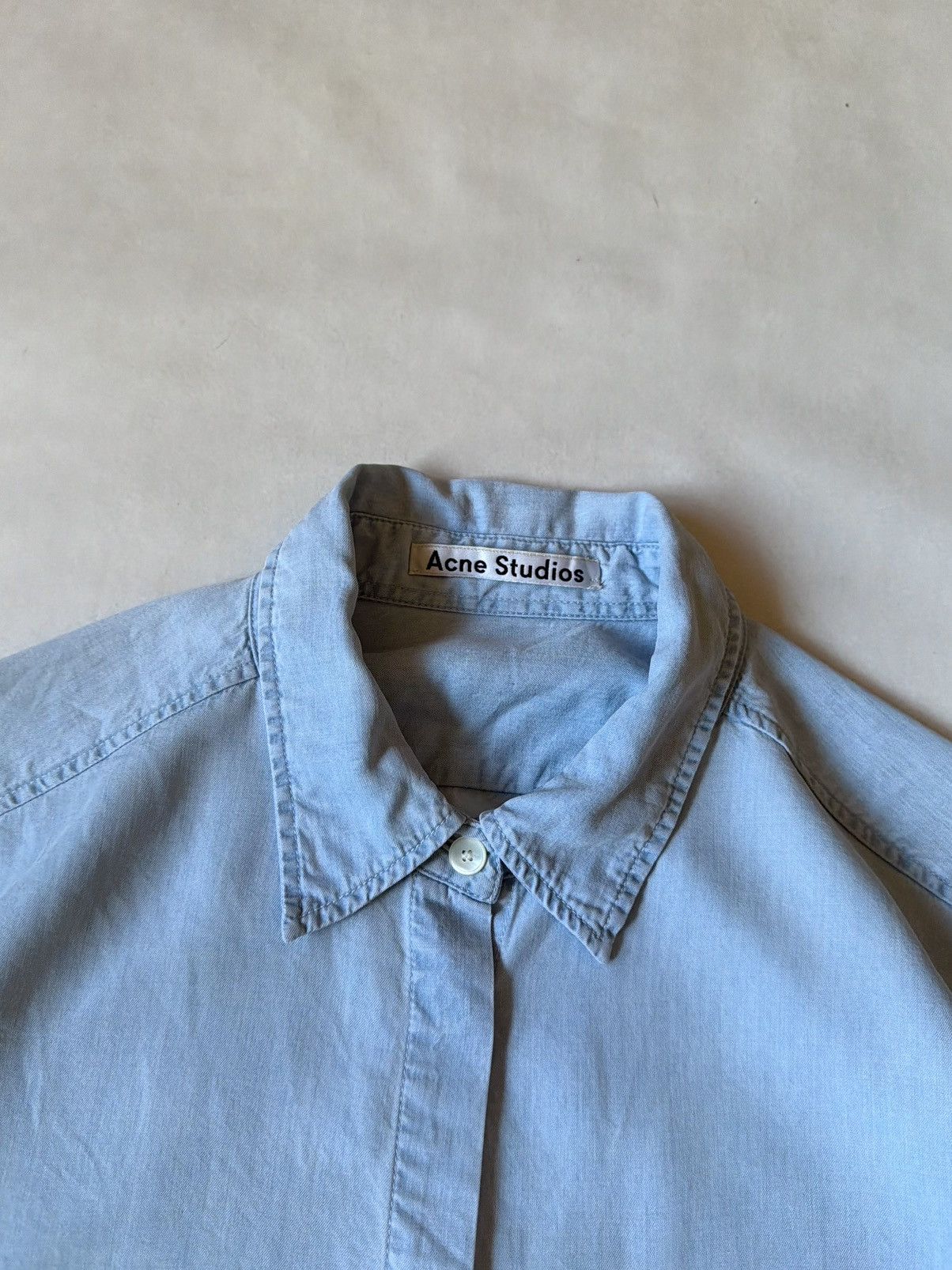Acne Studios Acne Studios Addle Flu Denim Button Up Casual Shirt Sky Blue Size M / US 6-8 / IT 42-44 - 4 Thumbnail