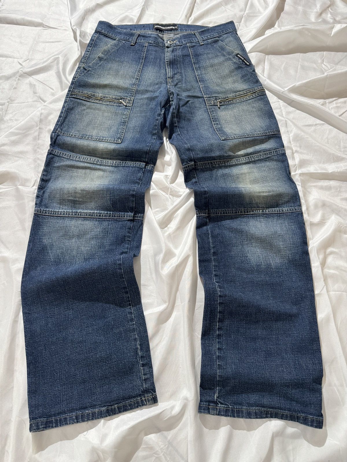 If Six Was Nine Japan Style Vintage Washed Baggy Wide Jeans Size US 33 - 1 Thumbnail