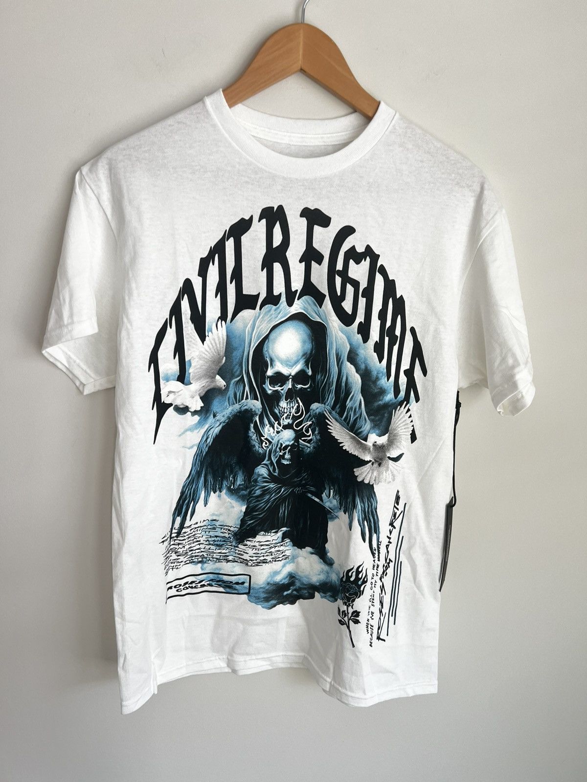 Civil Regime CIVIL REGIME Reaper From The Sky T-Shirt White O/S M Size US M / EU 48-50 / 2 - 1 Thumbnail