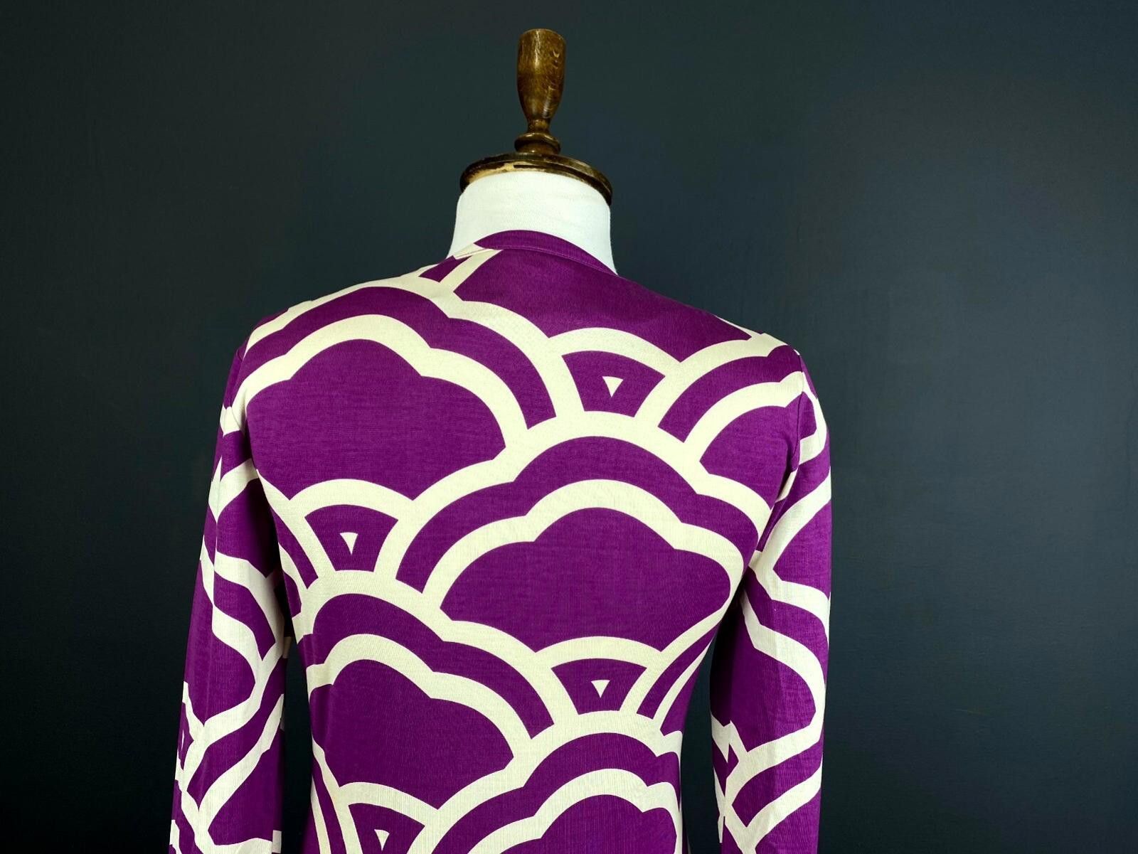Diane von Furstenberg Diane Van Furstenberg Purple Desiner Midi Dress Size 2 Size XS / US 0-2 / IT 36-38 - 7 Thumbnail