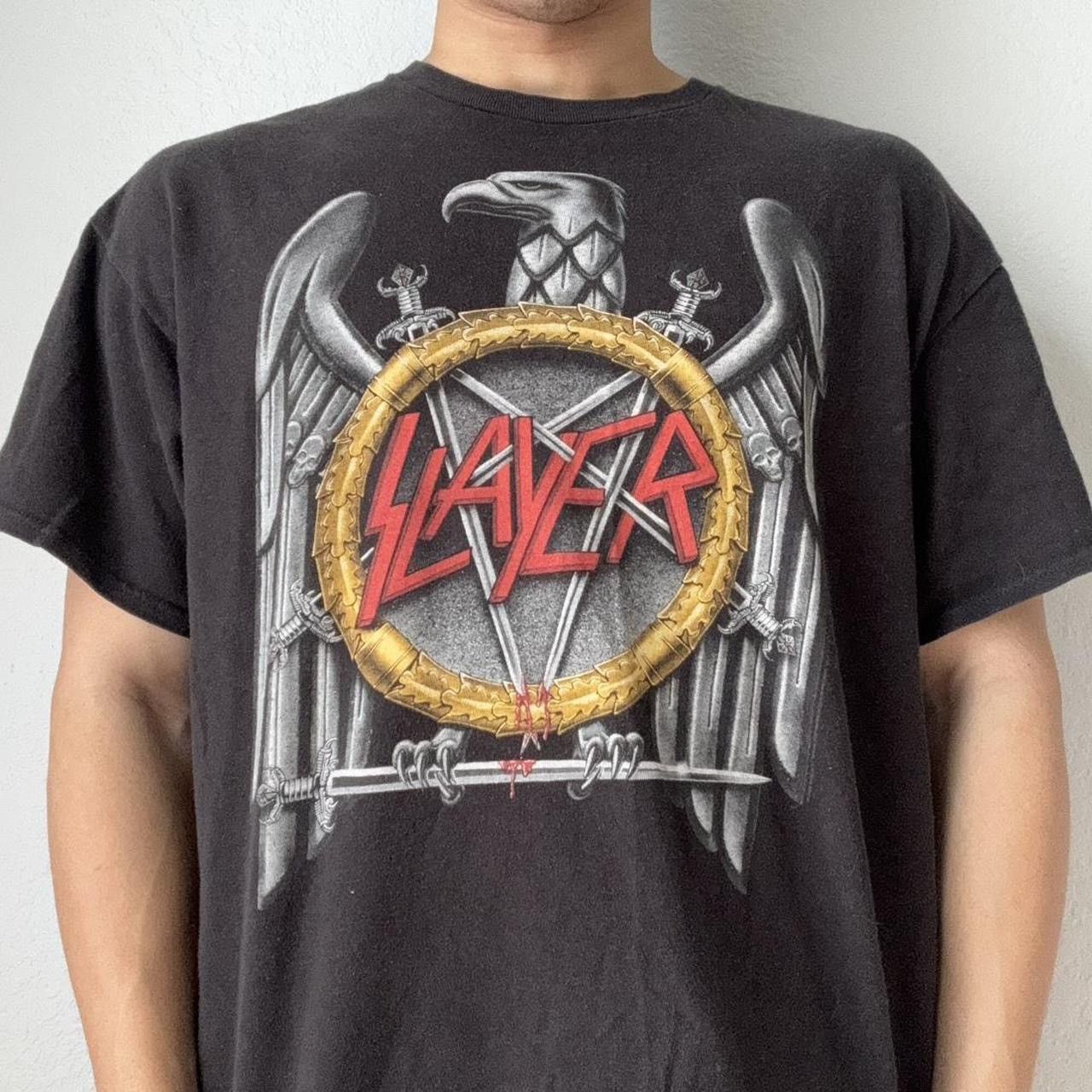 Band Tees × Vintage Vintage 2000s Slayer Band Graphics Black Tee Shirt Size US XL / EU 56 / 4 - 3 Thumbnail