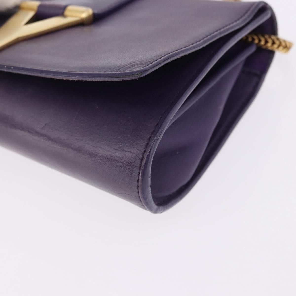 Saint Laurent Paris SAINT LAURENT Classic Y Line Chain Satchel Small Bag Leather Size ONE SIZE - 11 Thumbnail
