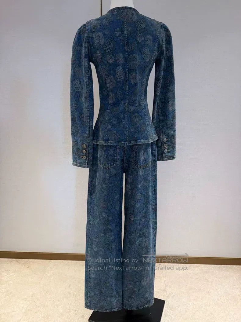 Chanel Chanel Blue camelia floral jeans Size 24" / US 00 / IT 34 - 2 Thumbnail