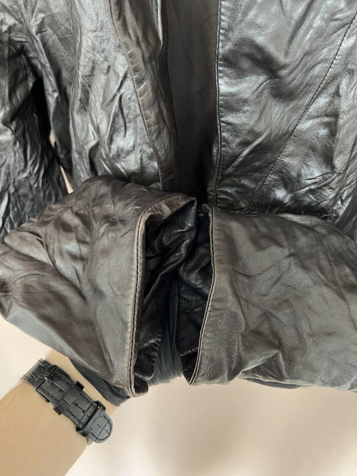 Armani Collezioni Armani Collezioni Calf Leather Jacket Women’s Size 44 or M Size M / US 6-8 / IT 42-44 - 10 Thumbnail