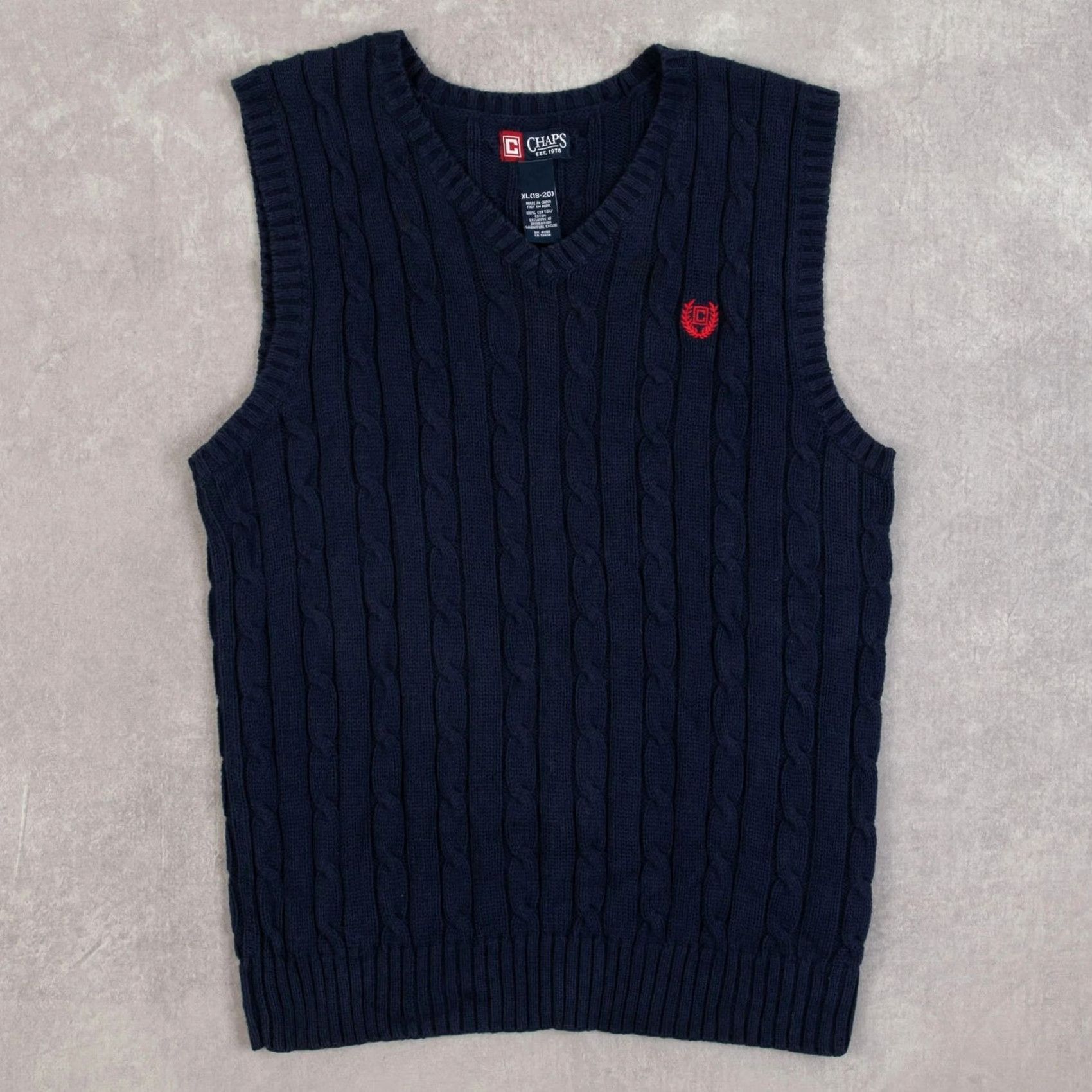 Chaps VINTAGE Chaps Jumper Vest Shirt? Size XL / US 12-14 / IT 48-50 - 2 Thumbnail