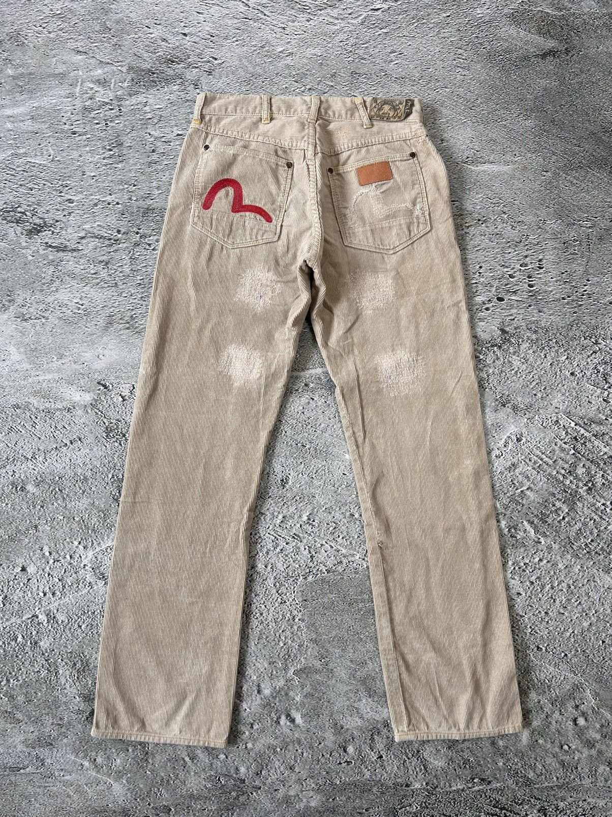 Evisu × Vintage Evisu corduroy pants vintage cords red beige seagulls Size US 30 / EU 46 - 1 Thumbnail