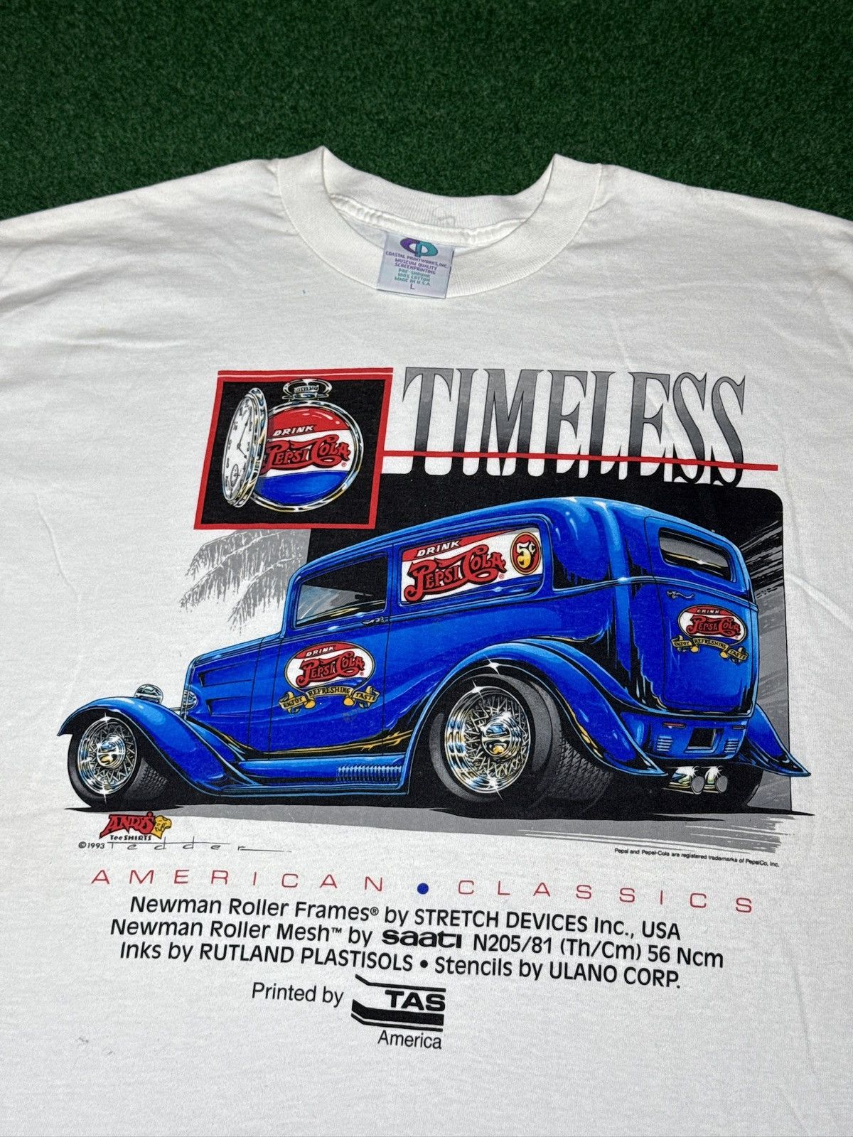 Pepsi Pepsi Classic Car Promotional Rare Large 21x32 90s T Shirt Size US L / EU 52-54 / 3 - 2 Thumbnail