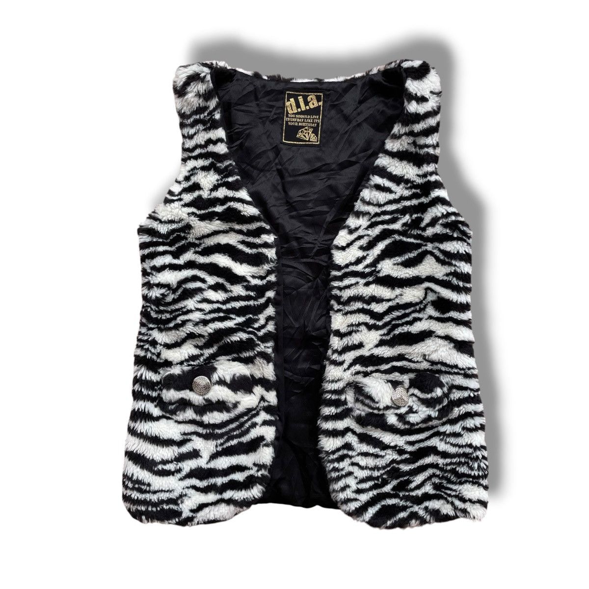 Beauty Beast 🇯🇵 D.I.A FAUX FUR PUNK AVANT GARDE VEST Size M / US 6-8 / IT 42-44 - 2 Thumbnail