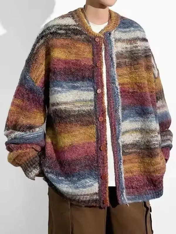 Japanese Brand Kurosawa x Miyo Striped Sweater Casual Cardigan Size US XL / EU 56 / 4 - 4 Thumbnail