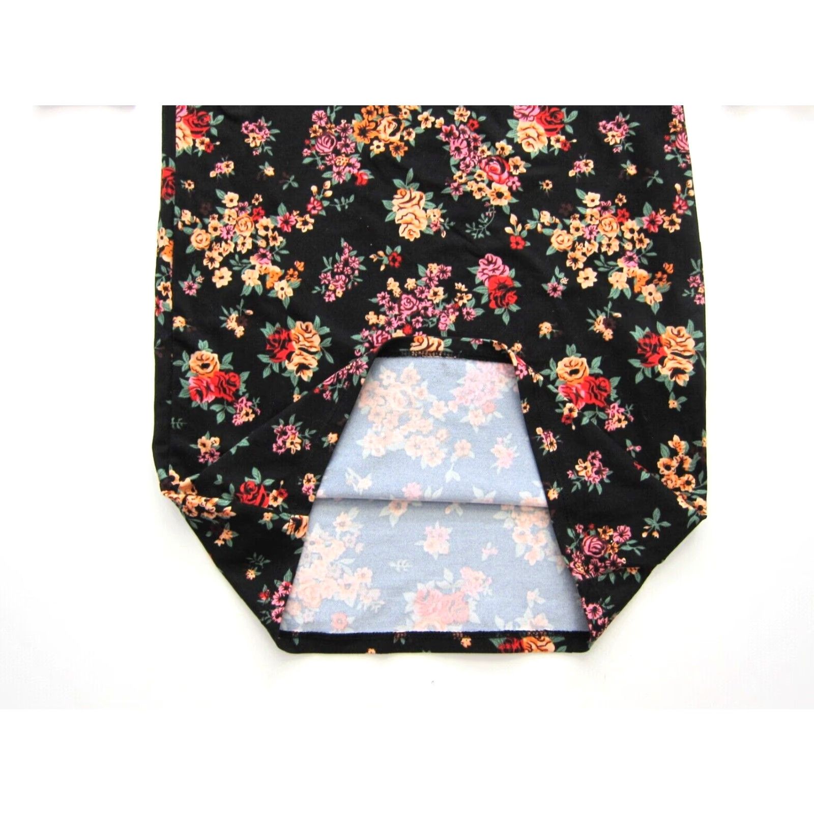 Vintage Haley & June Black Pink Floral Long Sleeve High Neck Stretch Pencil Dress Small Size S / US 4 / IT 40 - 6 Thumbnail